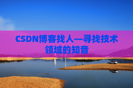 CSDN博客找人—寻找技术领域的知音